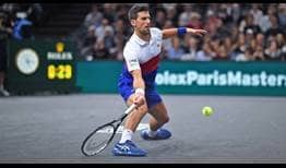 Five-time former champion Novak Djokovic beats Taylor Fritz on Friday for a place in the Paris semi-finals.