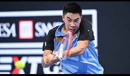 Brandon Nakashima defeats Juan Manuel Cerundolo on Tuesday in Milan.