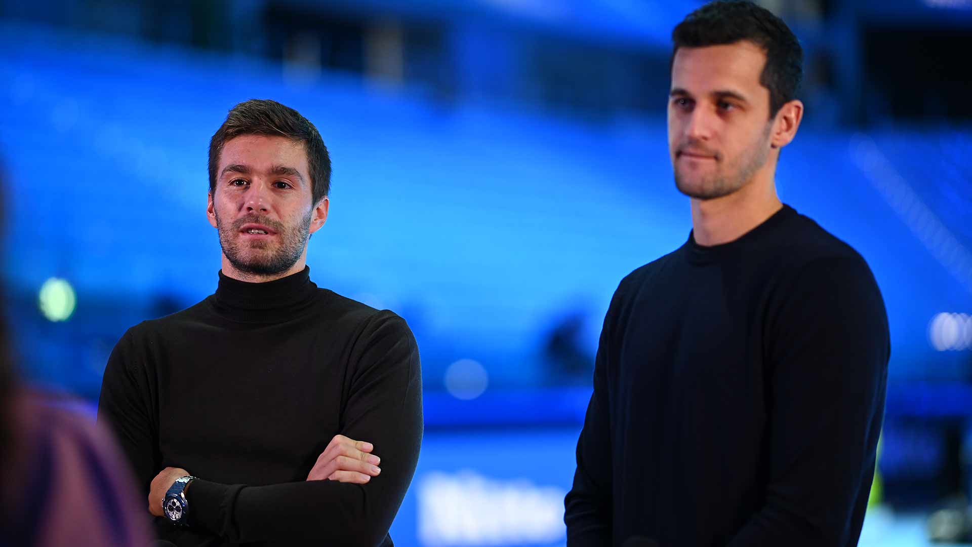 Nikola Pavic and Mate Pavic at Nitto ATP Finals media day in Turin.