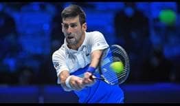 Novak Djokovic will face Alexander Zverev in the semi-finals on Saturday at the Nitto ATP Finals. 