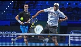 Rajeev Ram (net) and Joe Salisbury beat Nikola Mektic and Mate Pavic on Saturday to reach the Nitto ATP Finals title match.