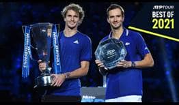 Alexander Zverev y Daniil Medvedev se enfrentaron en cuatro ocasiones en 2021.
