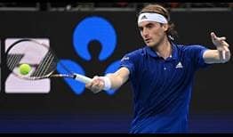 Stefanos Tsitsipas leads Greece to victory over Georgia in Group D on Wednesday at the ATP Cup.