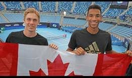 Canada's Denis Shapovalov and Felix Auger-Aliassime prepare to face Russia in the ATP Cup semi-finals on Saturday.