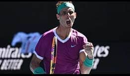 Rafael Nadal wins a rollercoaster five-setter against Denis Shapovalov in the Australian Open quarter-finals.