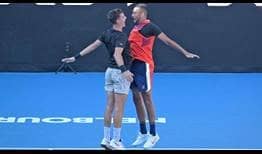 Thanasi Kokkinakis and Nick Kyrgos advance to the Australian Open semi-finals after a three-set battle against Tim Puetz and Michael Venus.