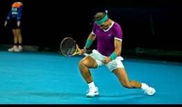 Rafael Nadal celebró su séptima clasificación al Abierto de Australia en 2022.