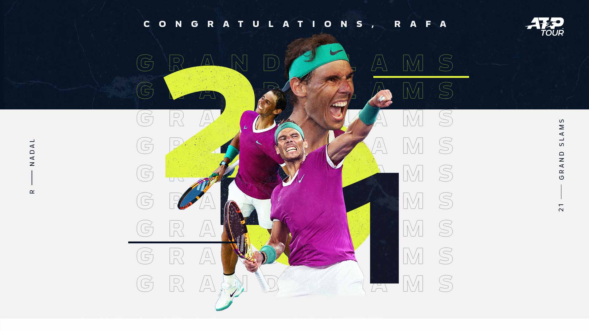 Congratulations Rafael Nadal | 21 Grand Slam Titles