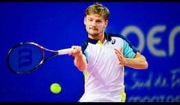 David Goffin earns five service breaks in a three-set victory against Benjamin Bonzi on Monday in Montpellier.