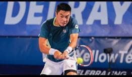 Brandon Nakashima does not face a break point in his straight-sets win against Denis Kudla on Monday in Delray Beach.