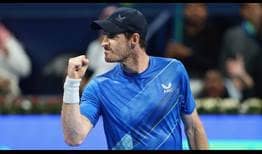 Andy Murray battles past Taro Daniel in Doha on Tuesday.