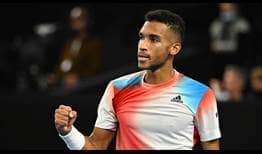 Felix Auger-Aliassime and Roman Safiullin met for the first time on the ATP Tour in Marseille on Saturday.