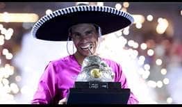 Rafael Nadal wins his fourth title at the Mexicano Abierto Telcel presentado por HSBC.
