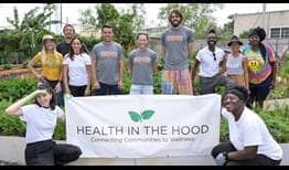 Roberto Bautista Agut, Samantha Stosur and Reille Opelka assist Health in the Hood in Miami.