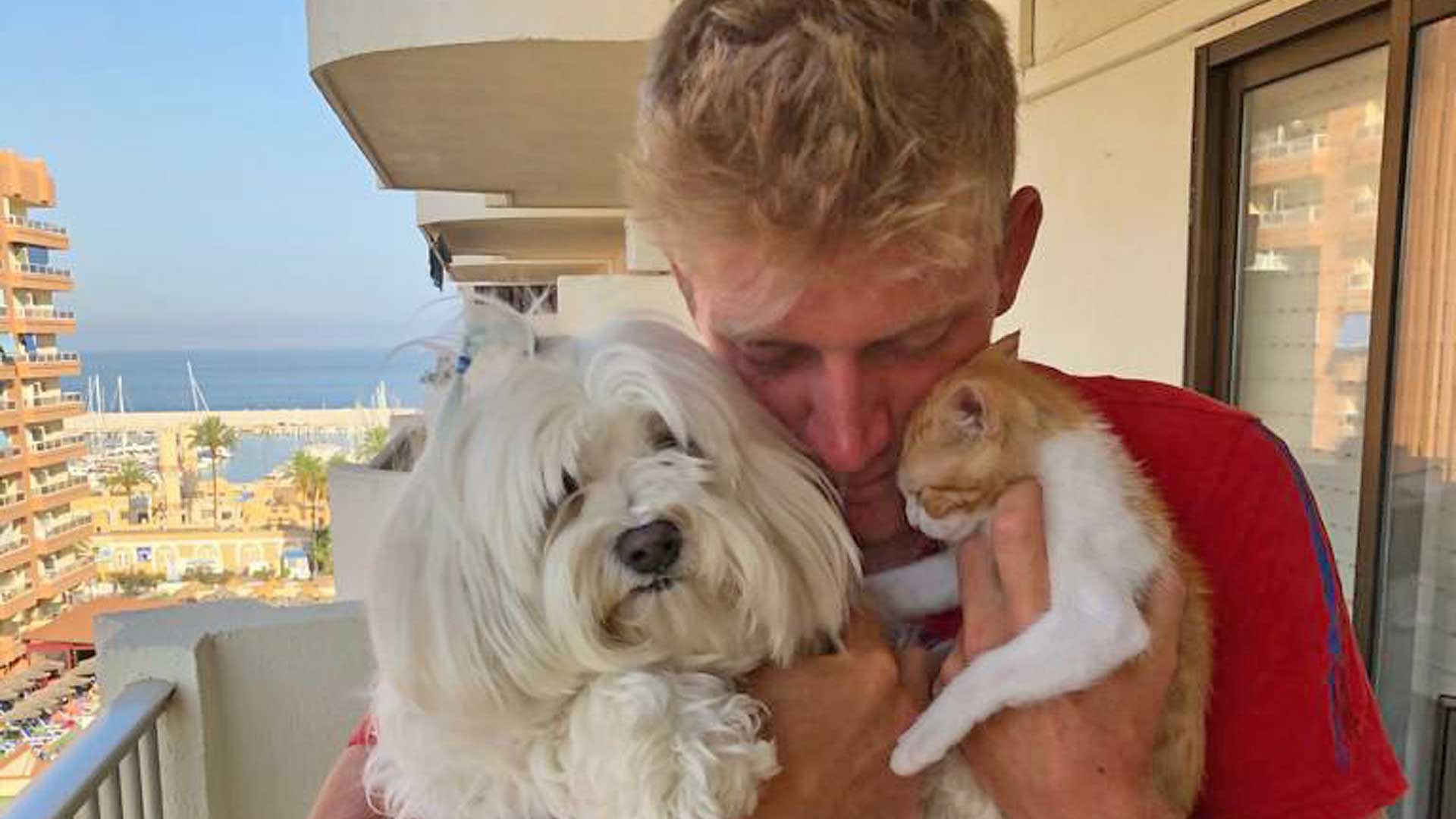 Off the court, Alejandro Davidovich Fokina is a big advocate for animals.