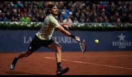 Stefanos Tsitsipas defeats Ilya Ivashka in three sets on Thursday to reach the third round in Barcelona.