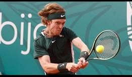 Andrey Rublev advances to the championship match in Belgrade on Saturday.