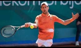 Novak Djokovic advances past Karen Khachanov to the final of the Serbia Open on Saturday.