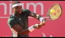Frances Tiafoe saves three match points on his way to semi-final victory at the Millennium Estoril Open on Saturday.