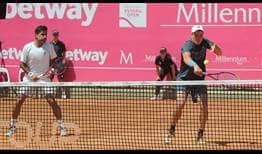Maximo Gonzalez and Andre Goransson save four of the seven break points they face on Saturday to reach the Estoril doubles final.