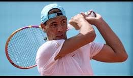 Rafael Nadal ultima su preparación antes de competir en el Mutua Madrid Open.
