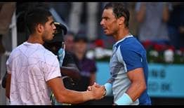 Rafael Nadal cayó ante Carlos Alcaraz por primera vez en tres partidos y se despide del Mutua Madrid Open 2022.