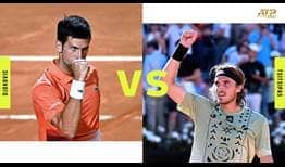Novak Djokovic y Stefanos Tsitsipas repiten la última final de Roland Garros y van por el título en Roma.