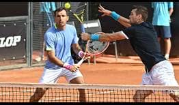 Ivan Dodig and Austin Krajicek defeat Maximo Gonzalez and Marcelo Melo on Saturday in Lyon.