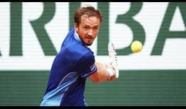 Daniil Medvedev is through to the third round at Roland Garros without dropping a set.