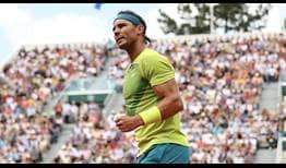 Rafael Nadal compite ante Botic Van de Zandschulp en la tercera ronda de Roland Garros.