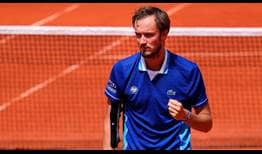 Daniil Medvedev se presentó en octavos de final de Roland Garros este sábado.