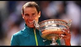 Rafael Nadal wins the Roland Garros title on Sunday to claim the first two Grand Slam trophies of the season for the first time.