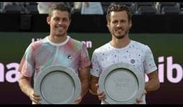 Neal Skupski and Wesley Koolhof celebrate their fifth tour-level title of the season in 's-Hertogenbosch on Sunday.