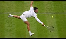 Carlos Alcaraz conectó 73 golpes ganadores ante Jan-Lennard Struff en la primera ronda de Wimbledon.
