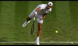 Francisco Cerundolo in action against Rafael Nadal at Wimbledon on Tuesday.