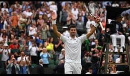 Novak Djokovic suma 81 victorias en Wimbledon en su carrera.