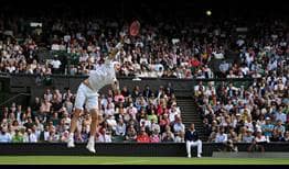 John Isner ha disparado 90 aces en sus dos primeros triunfos en Wimbledon este año.