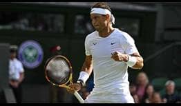Rafael Nadal jugó su partido de segunda ronda en Wimbledon frente a Ricardas Berankis.
