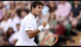 Cristian Garín alcanzó los octavos de final de Wimbledon en 2021.