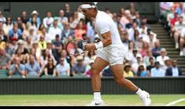 Rafael Nadal celebra un punto en cuartos de final frente a Taylor Fritz.