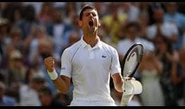 Novak Djokovic will face Nick Kyrgios in the Wimbledon final on Sunday.