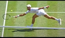 Novak Djokovic is pursuing his seventh Wimbledon title.