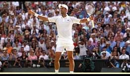 Novak Djokovic celebra la conquista de su 21ª corona individual de Grand Slam.