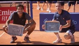 Francisco Cabral and Tomislav Brkic celebrate their title in Gstaad on Sunday.