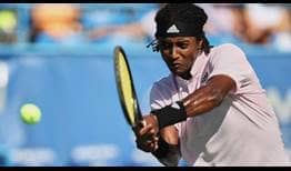 Mikael Ymer defeats Andy Murray in their first ATP Head2Head meeting to reach the second round in Washington.