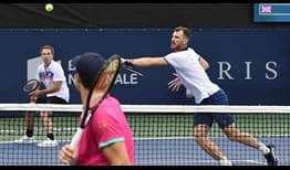 Bruno Soares y Jamie Murray disputan la primera ronda de dobles en Montreal.
