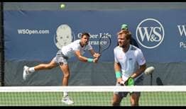 Andreas Mies and Kevin Krawietz advance to the second round at the Western & Southern Open in Cincinnati on Tuesday.