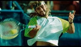 Andre Agassi en el US Open 1990.