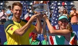 John Peers and Storm Sanders lift the US Open Mixed Doubles title in their first tournament playing together.