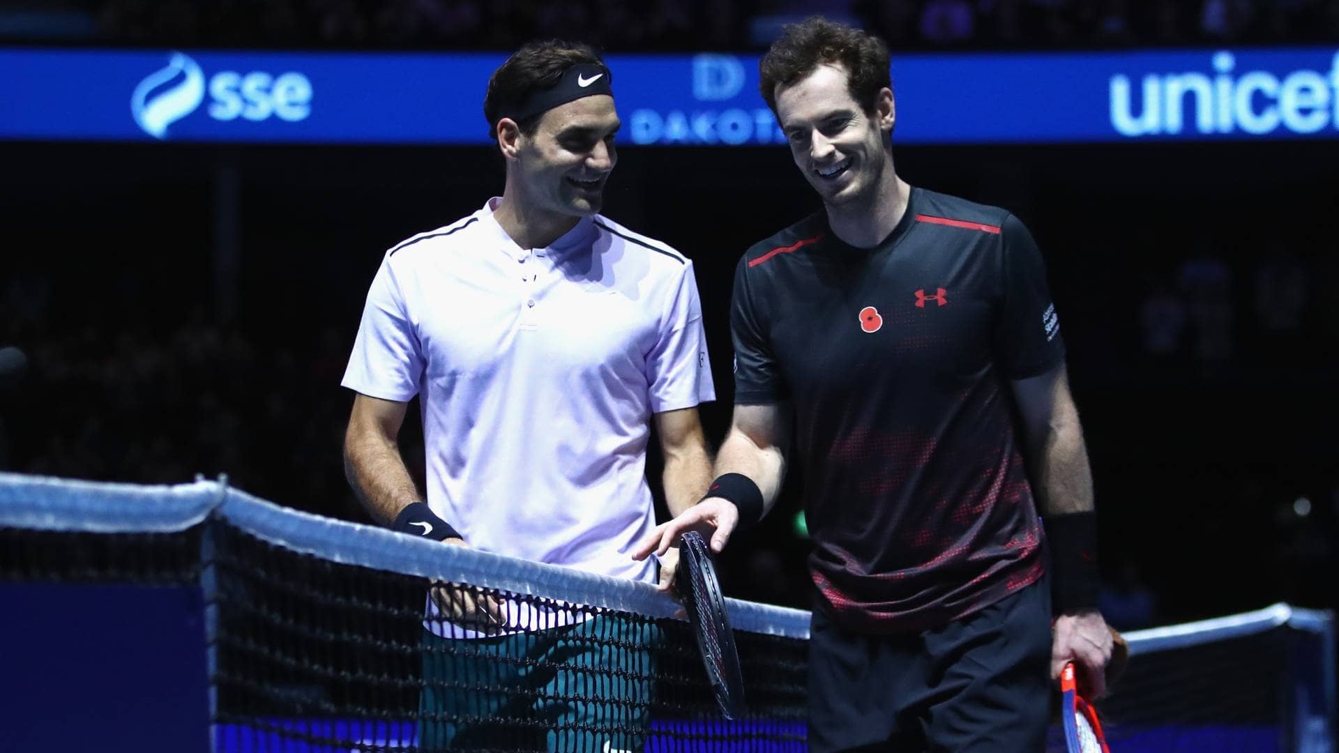 <a href='https://www.atptour.com/en/players/roger-federer/f324/overview'>Roger Federer</a> and <a href='https://www.atptour.com/en/players/andy-murray/mc10/overview'>Andy Murray</a>
